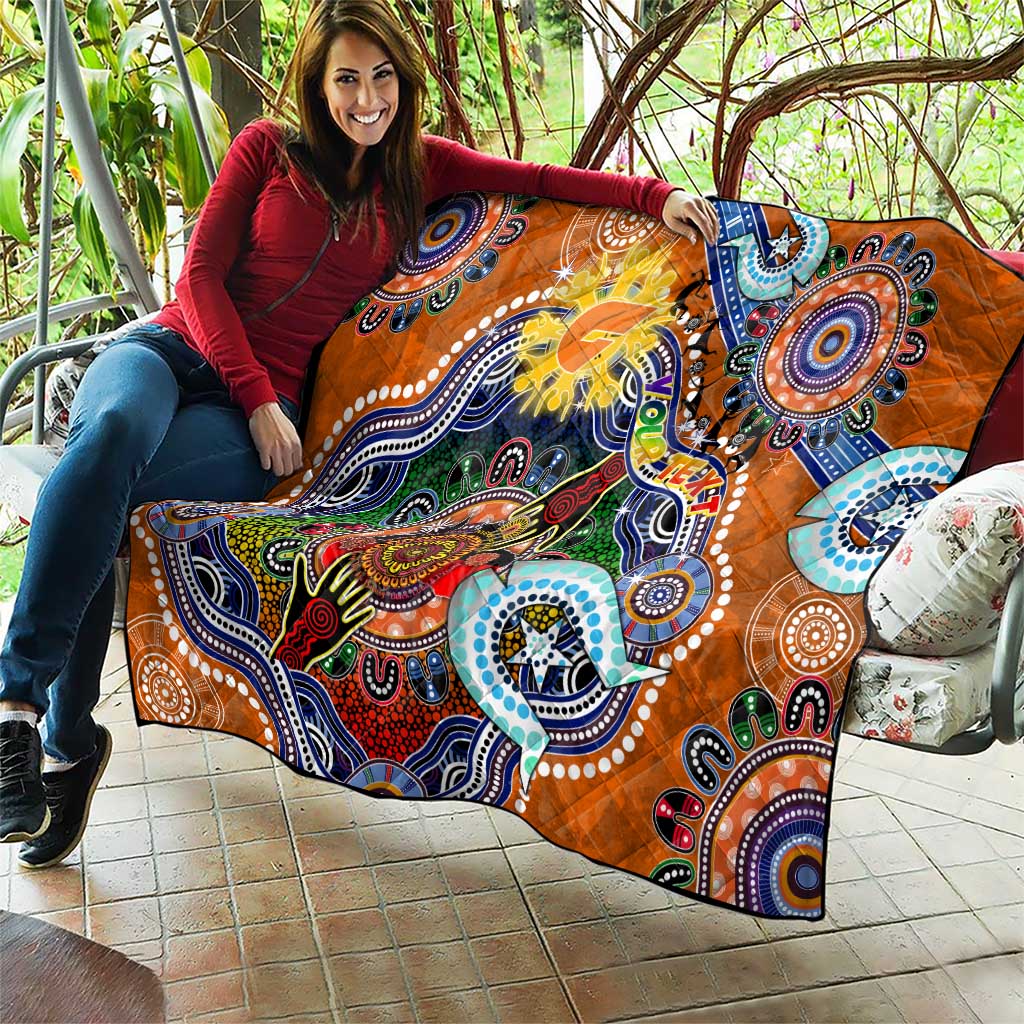 Custom NAIDOC Week 2024 GWS Giants Quilt Australia Aboriginal Dot Painting