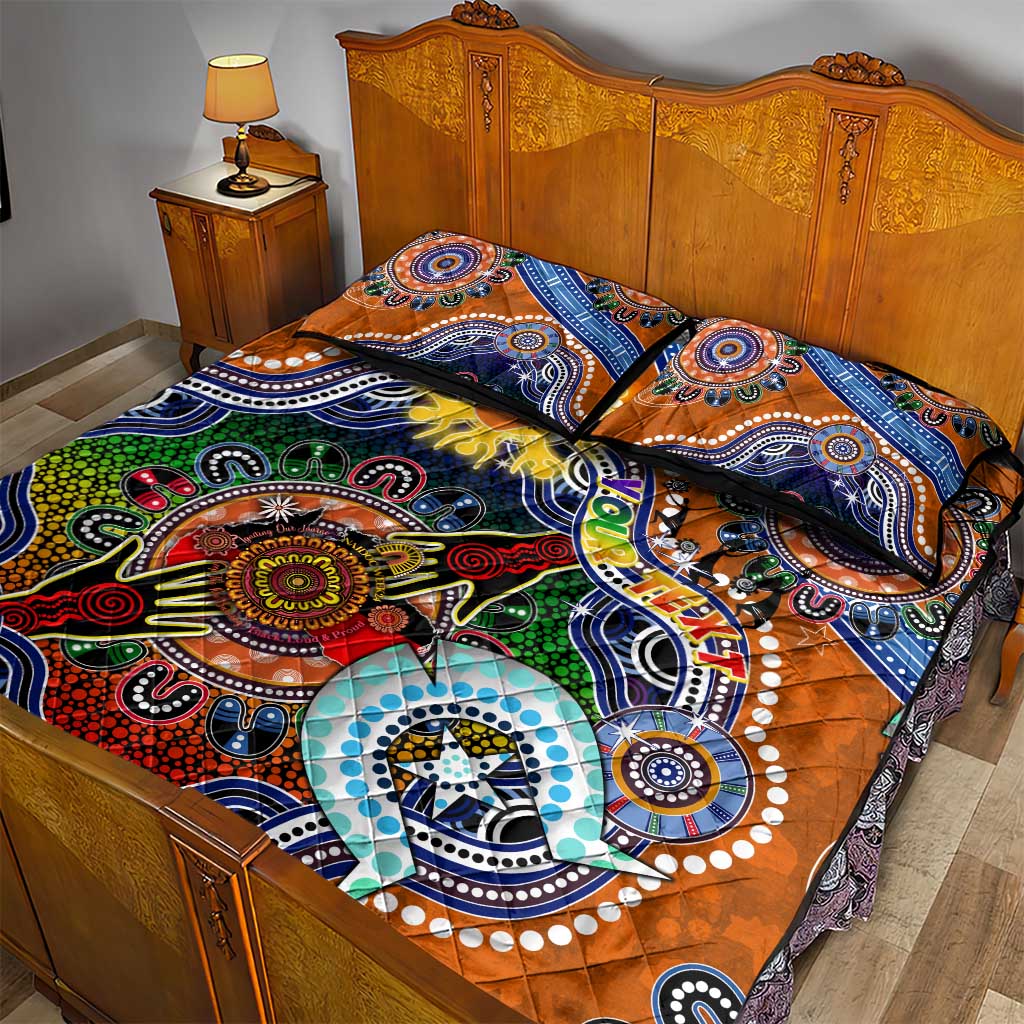 Custom NAIDOC Week 2024 GWS Giants Quilt Bed Set Australia Aboriginal Dot Painting