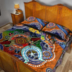 Custom NAIDOC Week 2024 GWS Giants Quilt Bed Set Australia Aboriginal Dot Painting