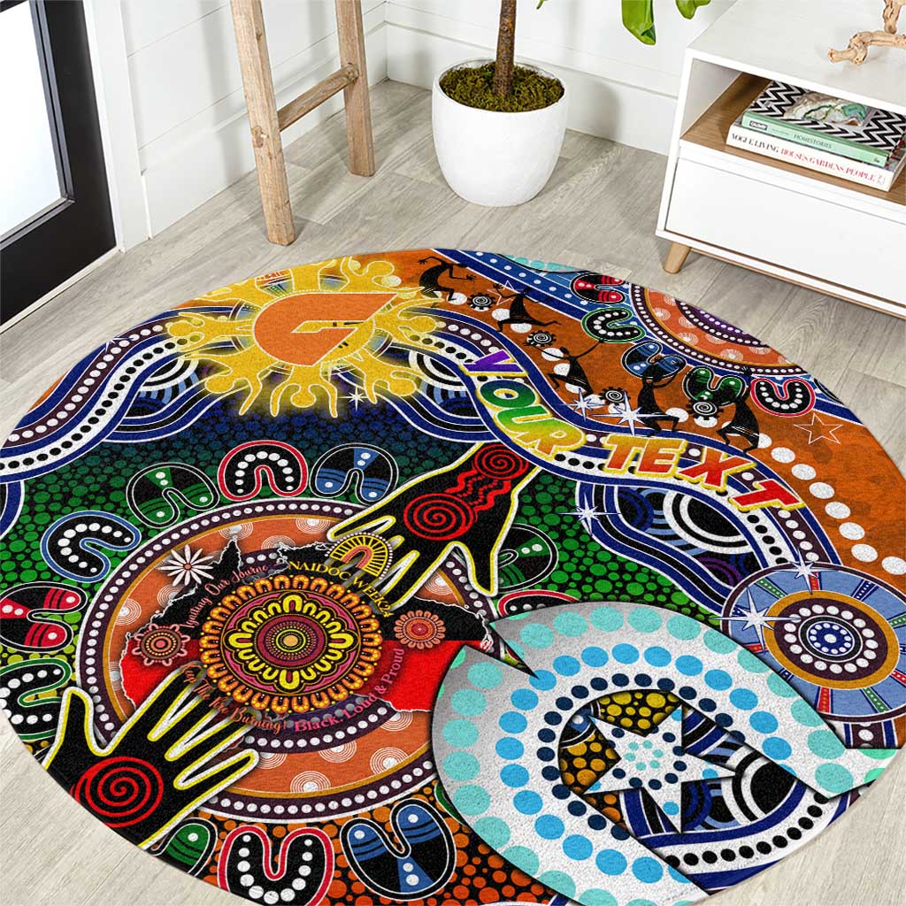 Custom NAIDOC Week 2024 GWS Giants Round Carpet Australia Aboriginal Dot Painting