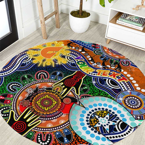Custom NAIDOC Week 2024 GWS Giants Round Carpet Australia Aboriginal Dot Painting
