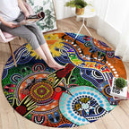 Custom NAIDOC Week 2024 GWS Giants Round Carpet Australia Aboriginal Dot Painting