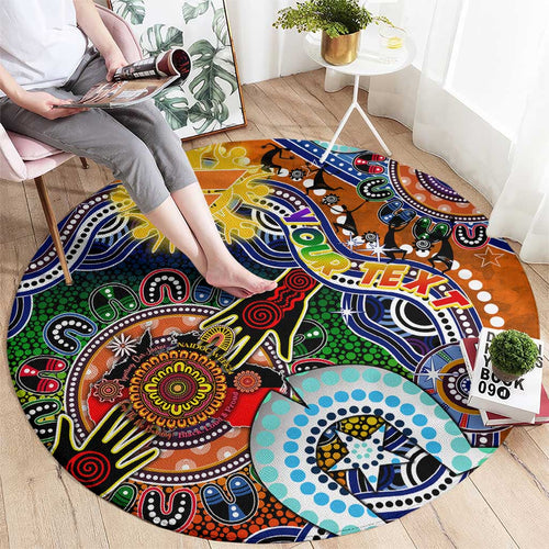 Custom NAIDOC Week 2024 GWS Giants Round Carpet Australia Aboriginal Dot Painting