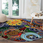Custom NAIDOC Week 2024 GWS Giants Round Carpet Australia Aboriginal Dot Painting