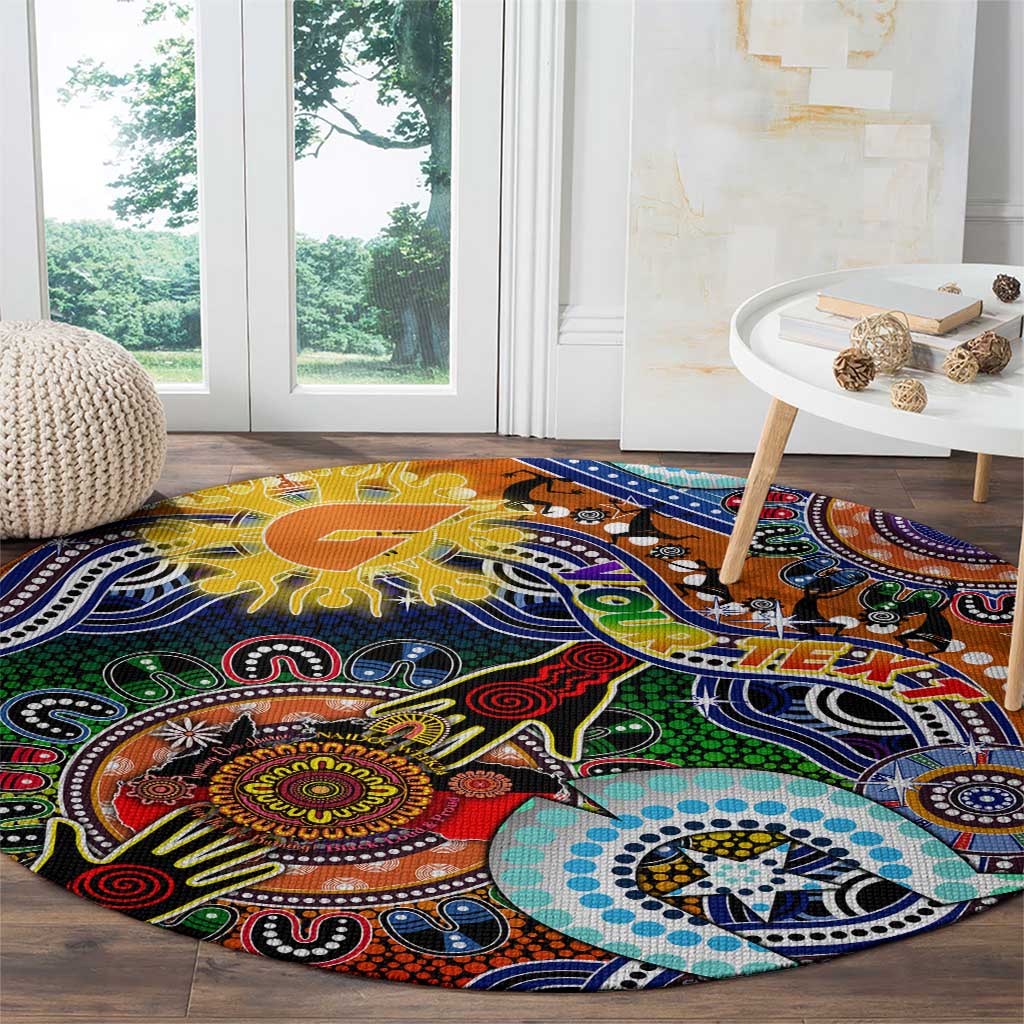 Custom NAIDOC Week 2024 GWS Giants Round Carpet Australia Aboriginal Dot Painting