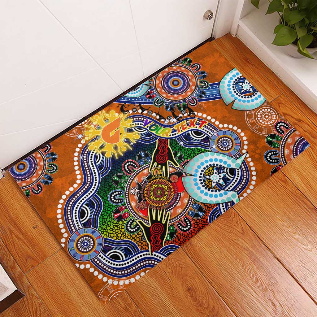 Custom NAIDOC Week 2024 GWS Giants Rubber Doormat Australia Aboriginal Dot Painting
