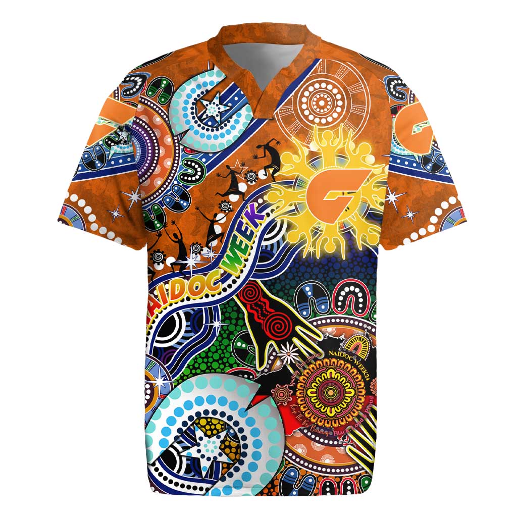 Custom NAIDOC Week 2024 GWS Giants Rugby Jersey Australia Aboriginal Dot Painting