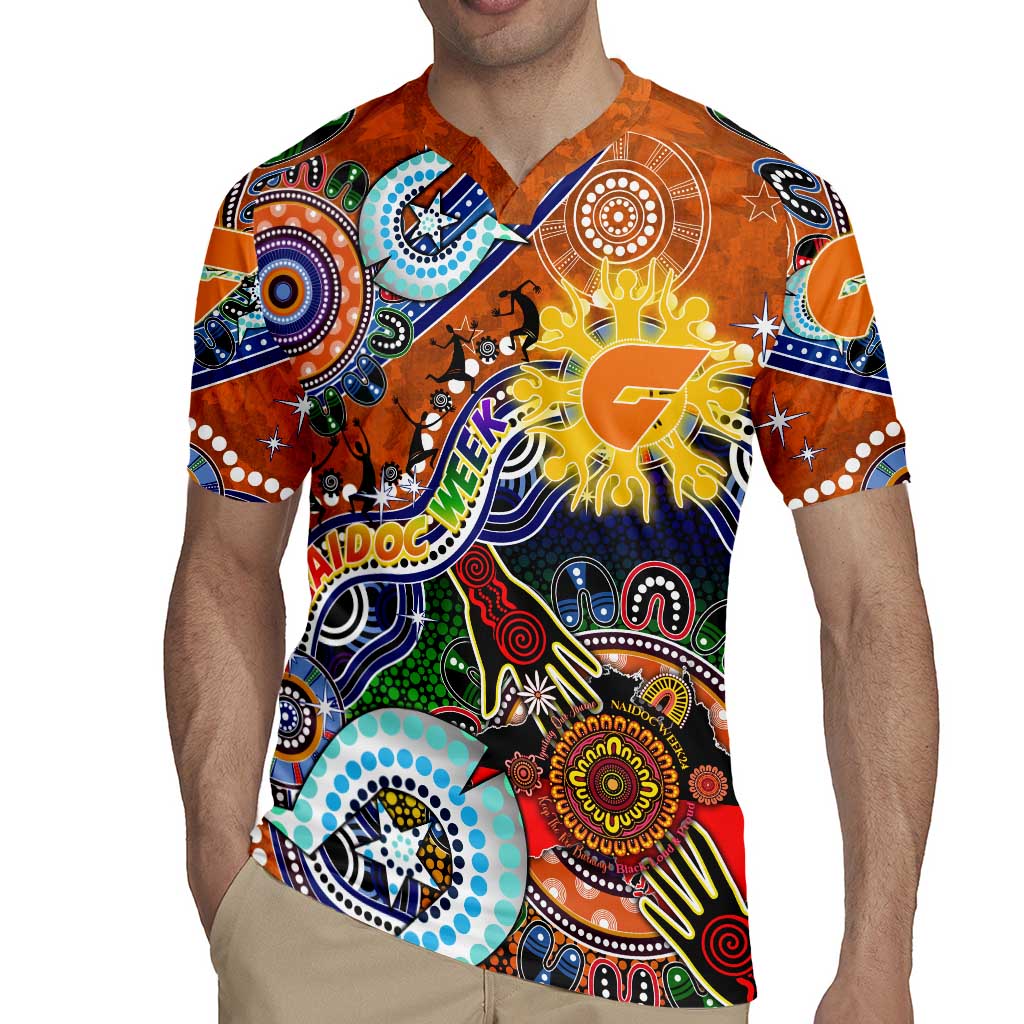Custom NAIDOC Week 2024 GWS Giants Rugby Jersey Australia Aboriginal Dot Painting