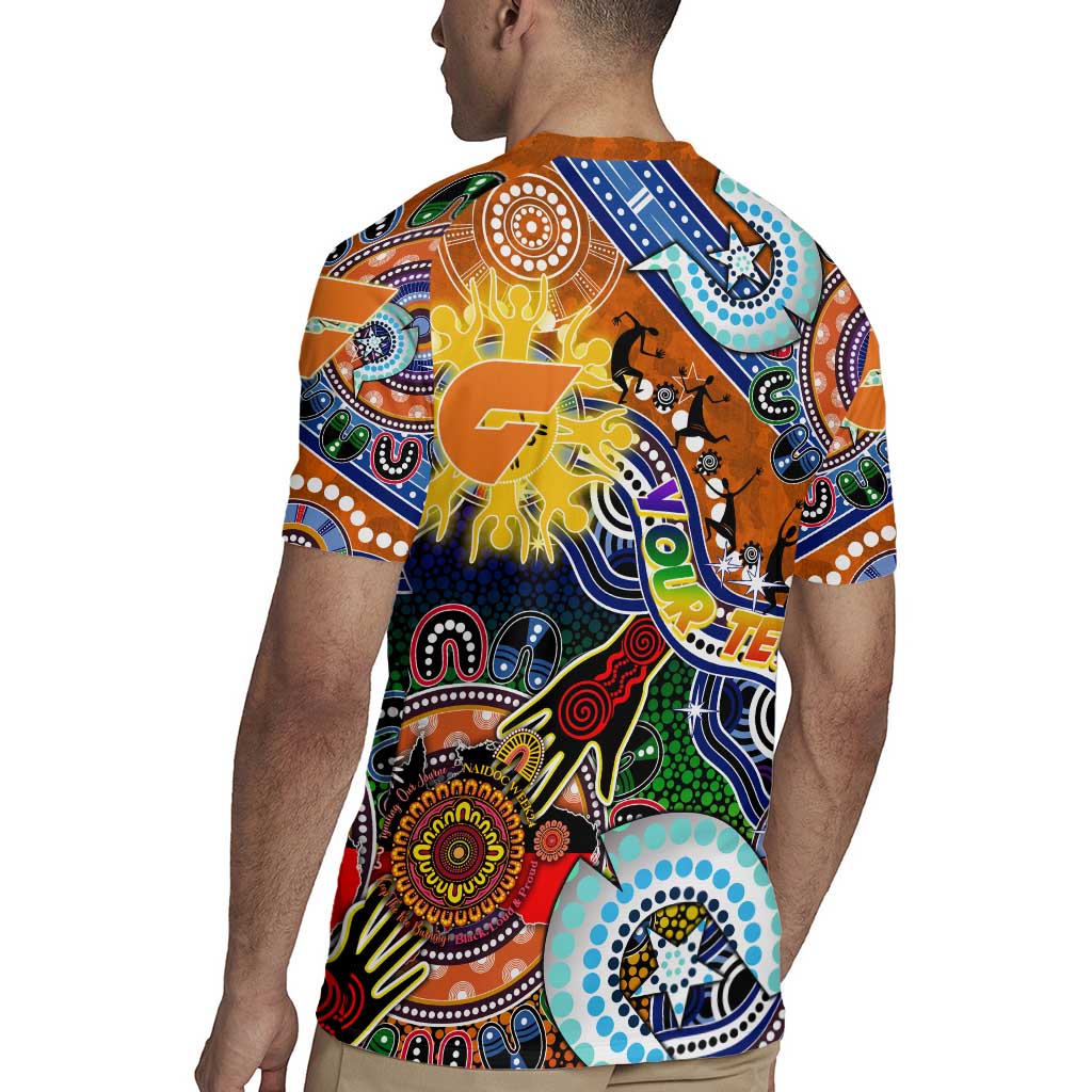 Custom NAIDOC Week 2024 GWS Giants Rugby Jersey Australia Aboriginal Dot Painting