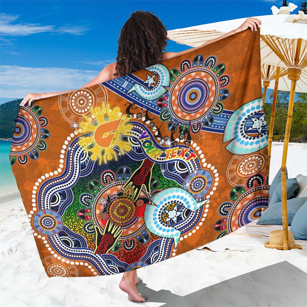 Custom NAIDOC Week 2024 GWS Giants Sarong Australia Aboriginal Dot Painting
