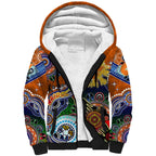 Custom NAIDOC Week 2024 GWS Giants Sherpa Hoodie Australia Aboriginal Dot Painting