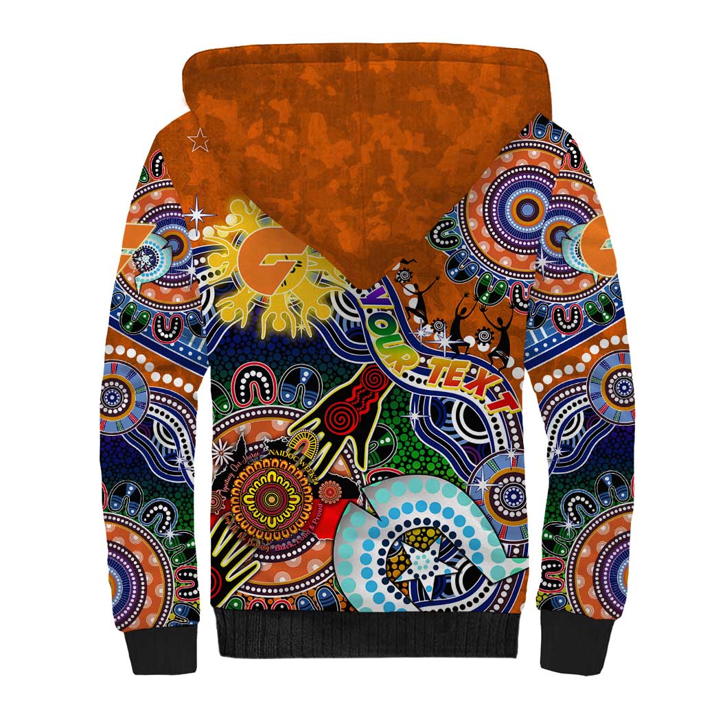 Custom NAIDOC Week 2024 GWS Giants Sherpa Hoodie Australia Aboriginal Dot Painting