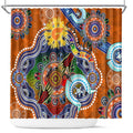 Custom NAIDOC Week 2024 GWS Giants Shower Curtain Australia Aboriginal Dot Painting
