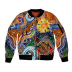 Custom NAIDOC Week 2024 GWS Giants Sleeve Zip Bomber Jacket Australia Aboriginal Dot Painting