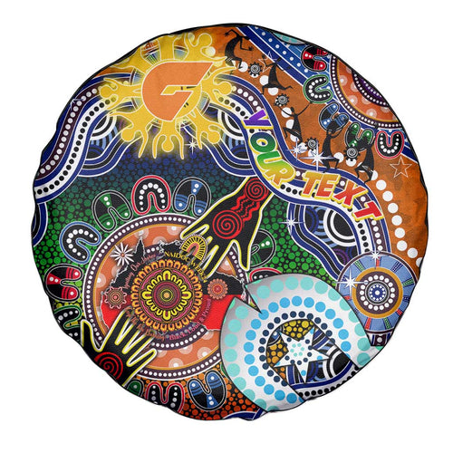 Custom NAIDOC Week 2024 GWS Giants Spare Tire Cover Australia Aboriginal Dot Painting