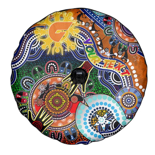 Custom NAIDOC Week 2024 GWS Giants Spare Tire Cover Australia Aboriginal Dot Painting