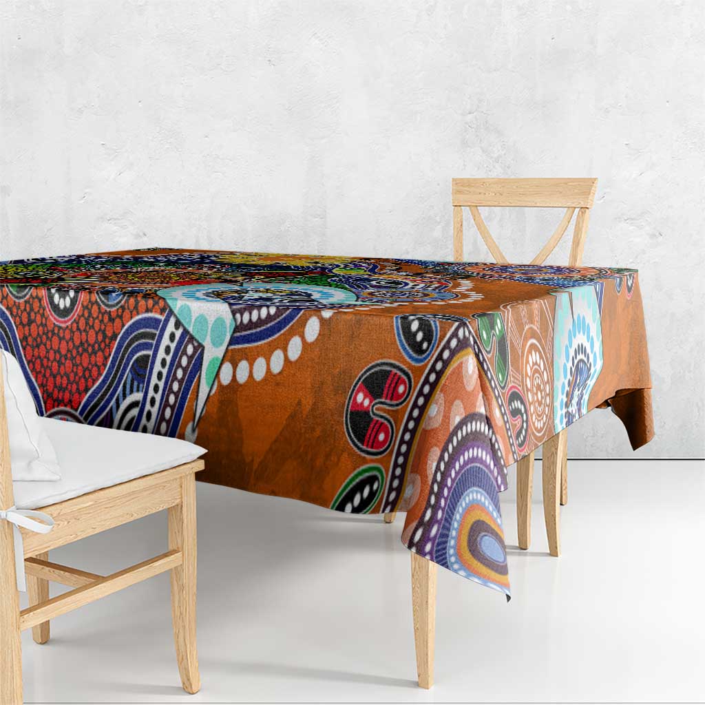 Custom NAIDOC Week 2024 GWS Giants Tablecloth Australia Aboriginal Dot Painting