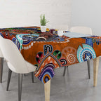 Custom NAIDOC Week 2024 GWS Giants Tablecloth Australia Aboriginal Dot Painting