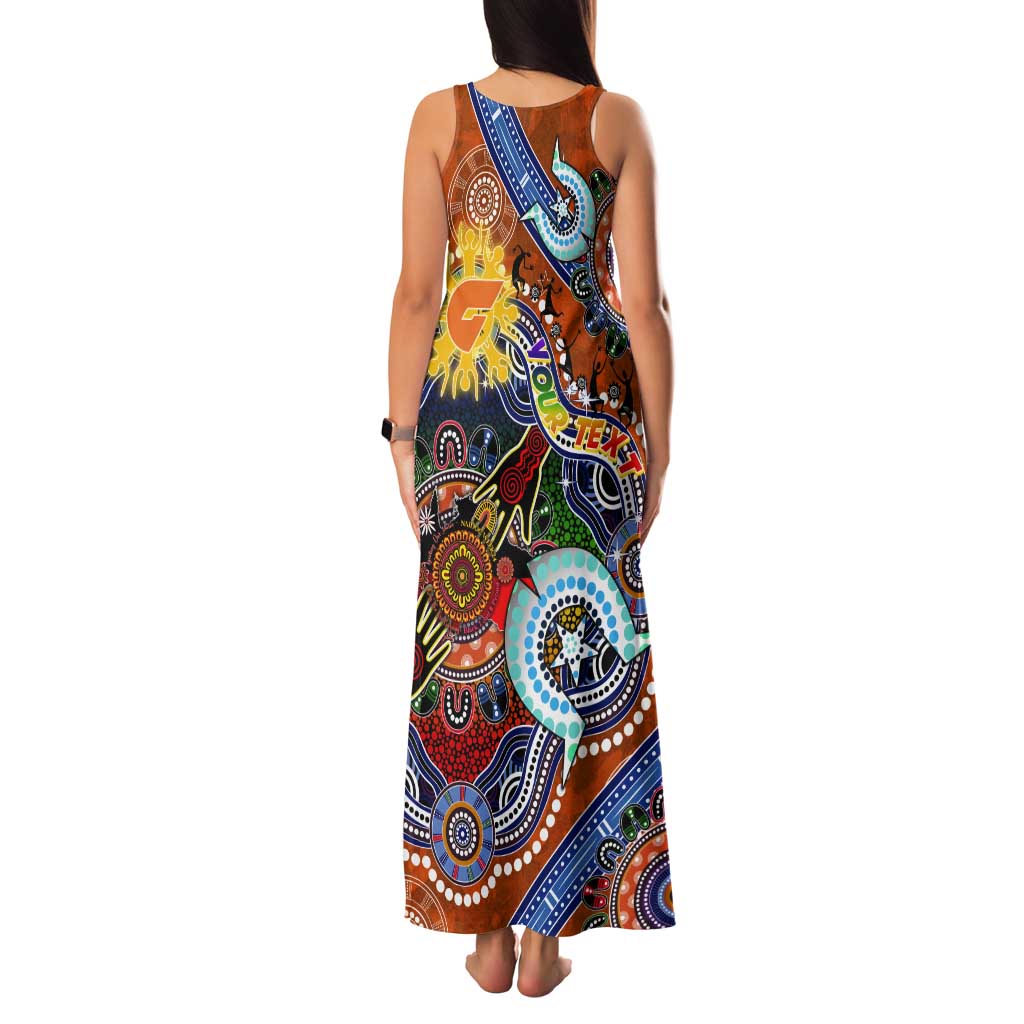 Custom NAIDOC Week 2024 GWS Giants Tank Maxi Dress Australia Aboriginal Dot Painting