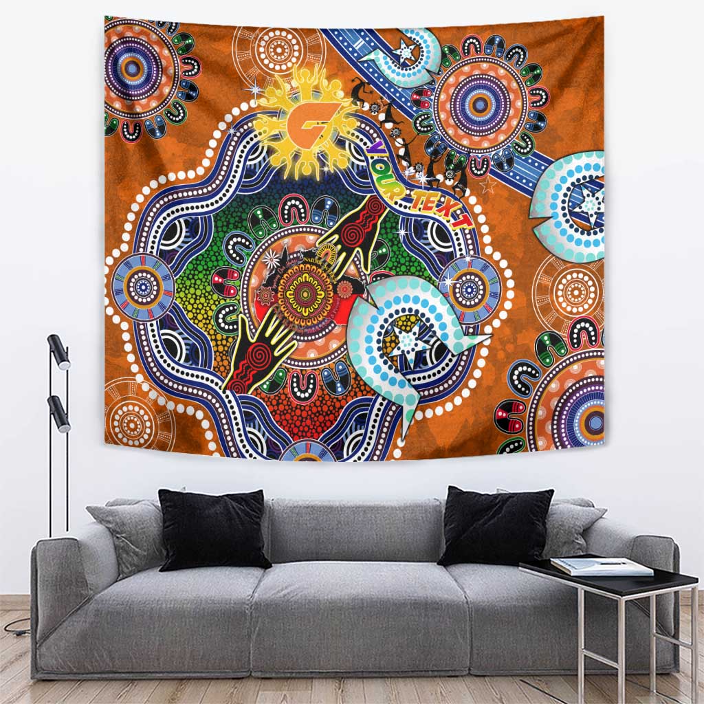 Custom NAIDOC Week 2024 GWS Giants Tapestry Australia Aboriginal Dot Painting