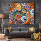 Custom NAIDOC Week 2024 GWS Giants Tapestry Australia Aboriginal Dot Painting