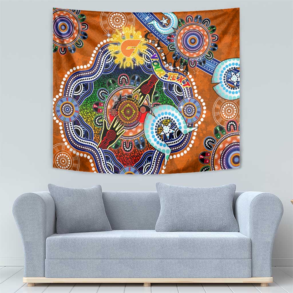 Custom NAIDOC Week 2024 GWS Giants Tapestry Australia Aboriginal Dot Painting