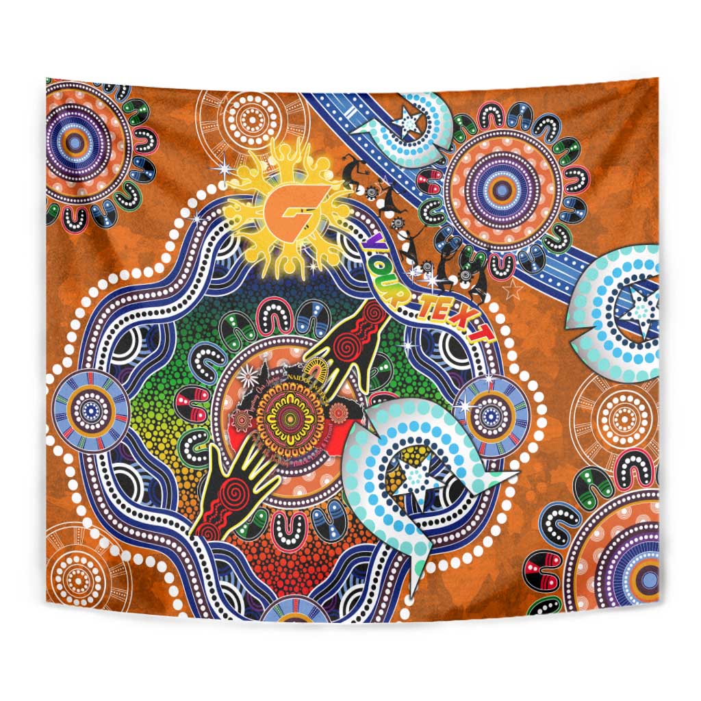 Custom NAIDOC Week 2024 GWS Giants Tapestry Australia Aboriginal Dot Painting