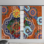 Custom NAIDOC Week 2024 GWS Giants Window Curtain Australia Aboriginal Dot Painting