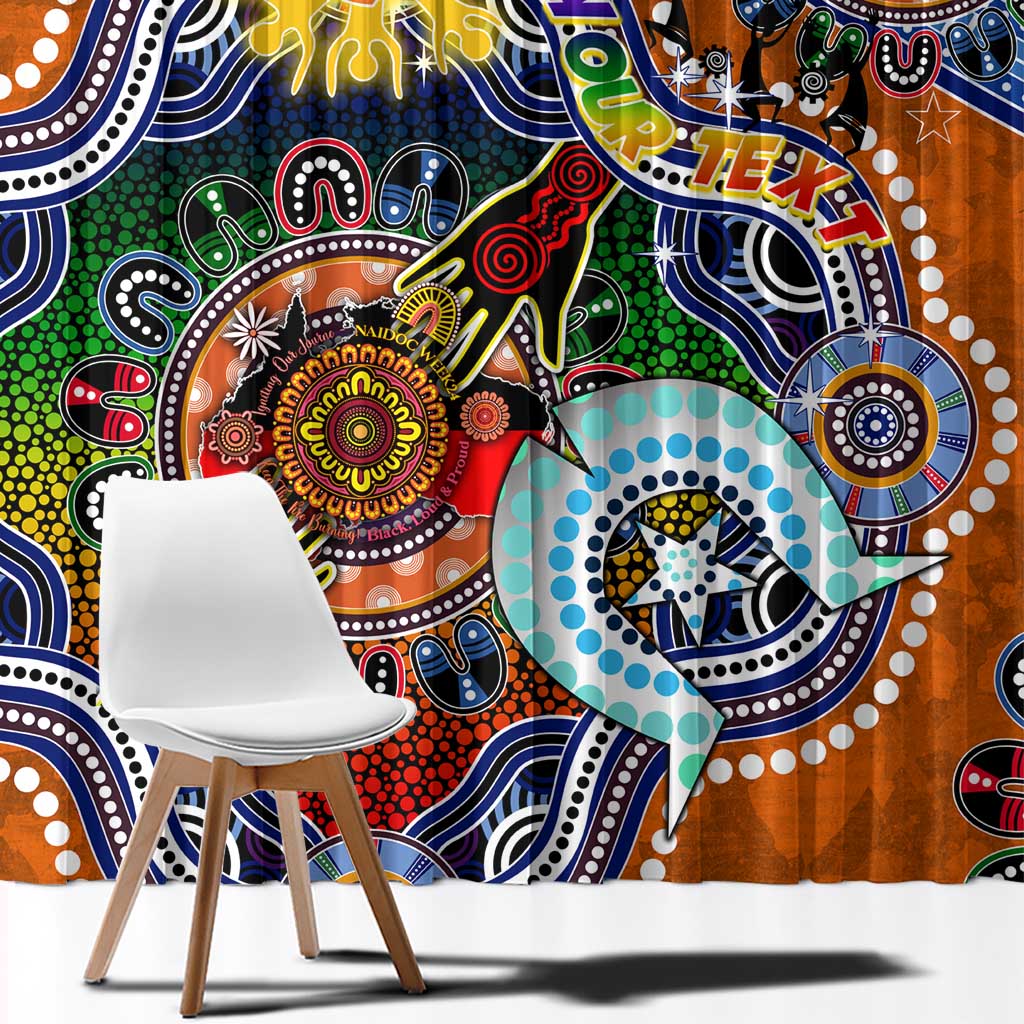Custom NAIDOC Week 2024 GWS Giants Window Curtain Australia Aboriginal Dot Painting