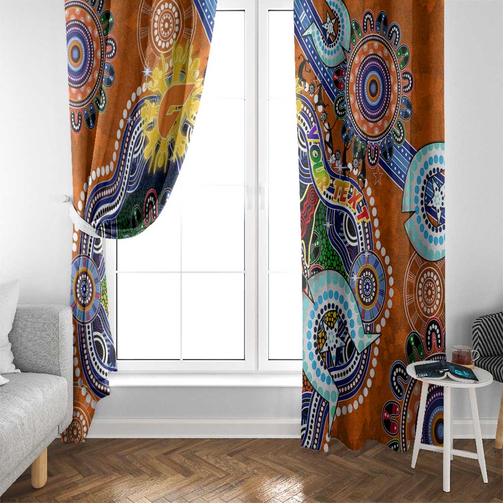 Custom NAIDOC Week 2024 GWS Giants Window Curtain Australia Aboriginal Dot Painting