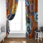 Custom NAIDOC Week 2024 GWS Giants Window Curtain Australia Aboriginal Dot Painting