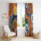 Custom NAIDOC Week 2024 GWS Giants Window Curtain Australia Aboriginal Dot Painting