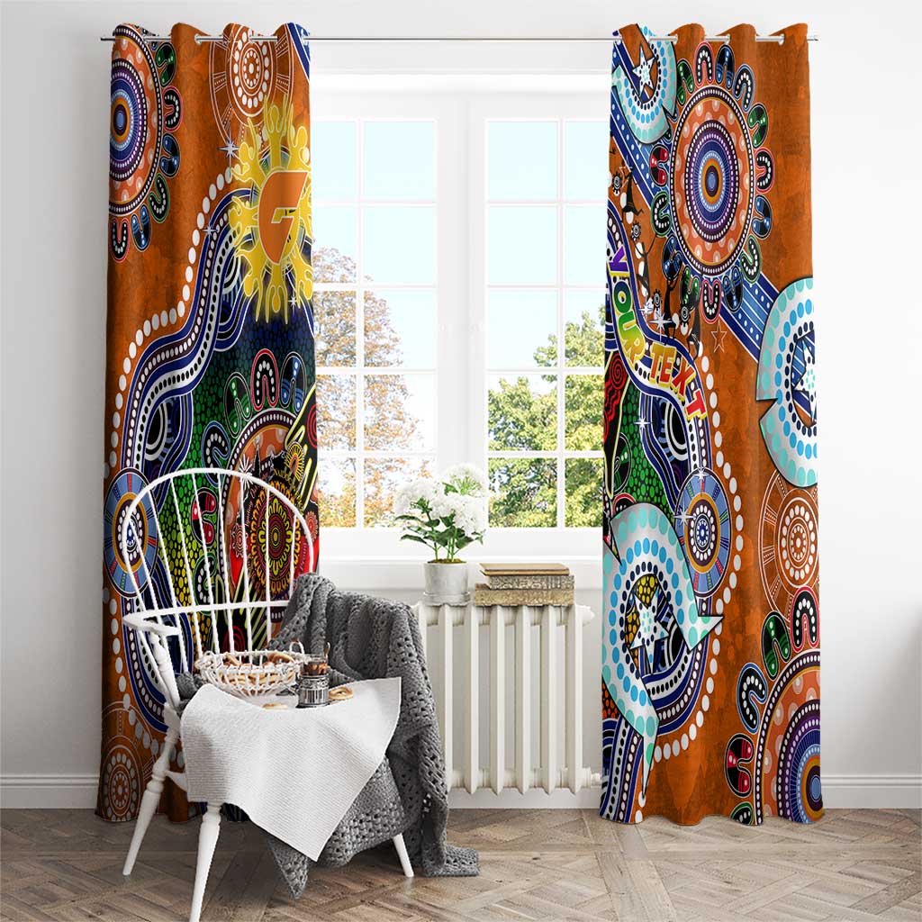 Custom NAIDOC Week 2024 GWS Giants Window Curtain Australia Aboriginal Dot Painting