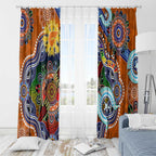 Custom NAIDOC Week 2024 GWS Giants Window Curtain Australia Aboriginal Dot Painting