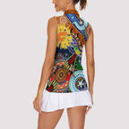 Custom NAIDOC Week 2024 GWS Giants Women Sleeveless Polo Shirt Australia Aboriginal Dot Painting