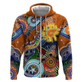 Custom NAIDOC Week 2024 GWS Giants Zip Hoodie Australia Aboriginal Dot Painting