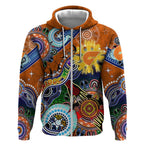 Custom NAIDOC Week 2024 GWS Giants Zip Hoodie Australia Aboriginal Dot Painting