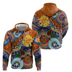 Custom NAIDOC Week 2024 GWS Giants Zip Hoodie Australia Aboriginal Dot Painting