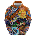 Custom NAIDOC Week 2024 GWS Giants Zip Hoodie Australia Aboriginal Dot Painting