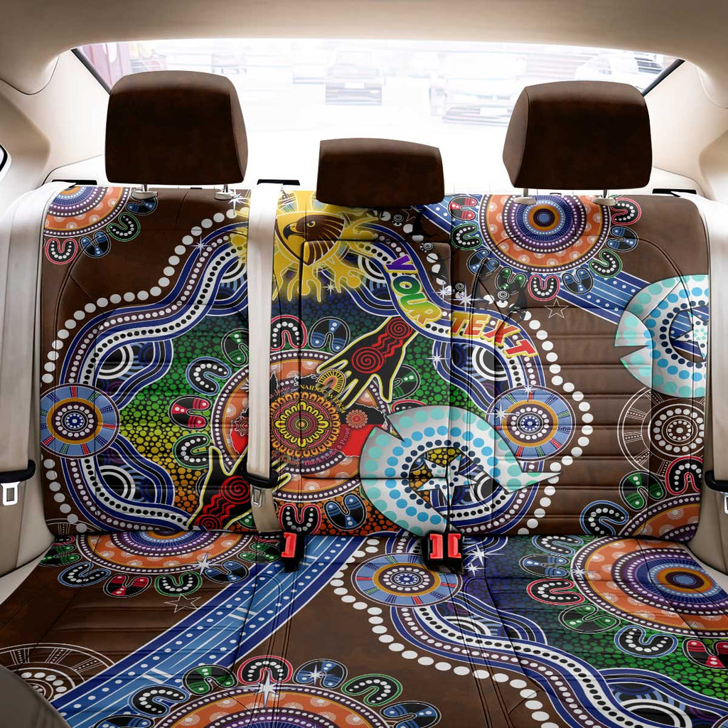 Custom NAIDOC Week 2024 Hawthorn Hawks Back Car Seat Cover Australia Aboriginal Dot Painting