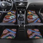 Custom NAIDOC Week 2024 Hawthorn Hawks Car Mats Australia Aboriginal Dot Painting