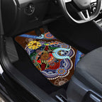 Custom NAIDOC Week 2024 Hawthorn Hawks Car Mats Australia Aboriginal Dot Painting