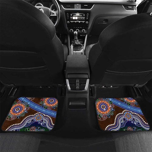 Custom NAIDOC Week 2024 Hawthorn Hawks Car Mats Australia Aboriginal Dot Painting