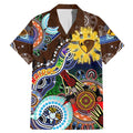 Custom NAIDOC Week 2024 Hawthorn Hawks Family Matching Mermaid Dress and Hawaiian Shirt Australia Aboriginal Dot Painting