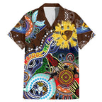 Custom NAIDOC Week 2024 Hawthorn Hawks Family Matching Mermaid Dress and Hawaiian Shirt Australia Aboriginal Dot Painting
