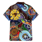Custom NAIDOC Week 2024 Hawthorn Hawks Family Matching Mermaid Dress and Hawaiian Shirt Australia Aboriginal Dot Painting