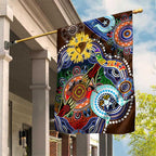 Custom NAIDOC Week 2024 Hawthorn Hawks Garden Flag Australia Aboriginal Dot Painting