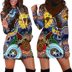 Custom NAIDOC Week 2024 Hawthorn Hawks Hoodie Dress Australia Aboriginal Dot Painting