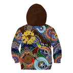Custom NAIDOC Week 2024 Hawthorn Hawks Kid Hoodie Australia Aboriginal Dot Painting