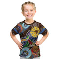 Custom NAIDOC Week 2024 Hawthorn Hawks Kid T Shirt Australia Aboriginal Dot Painting